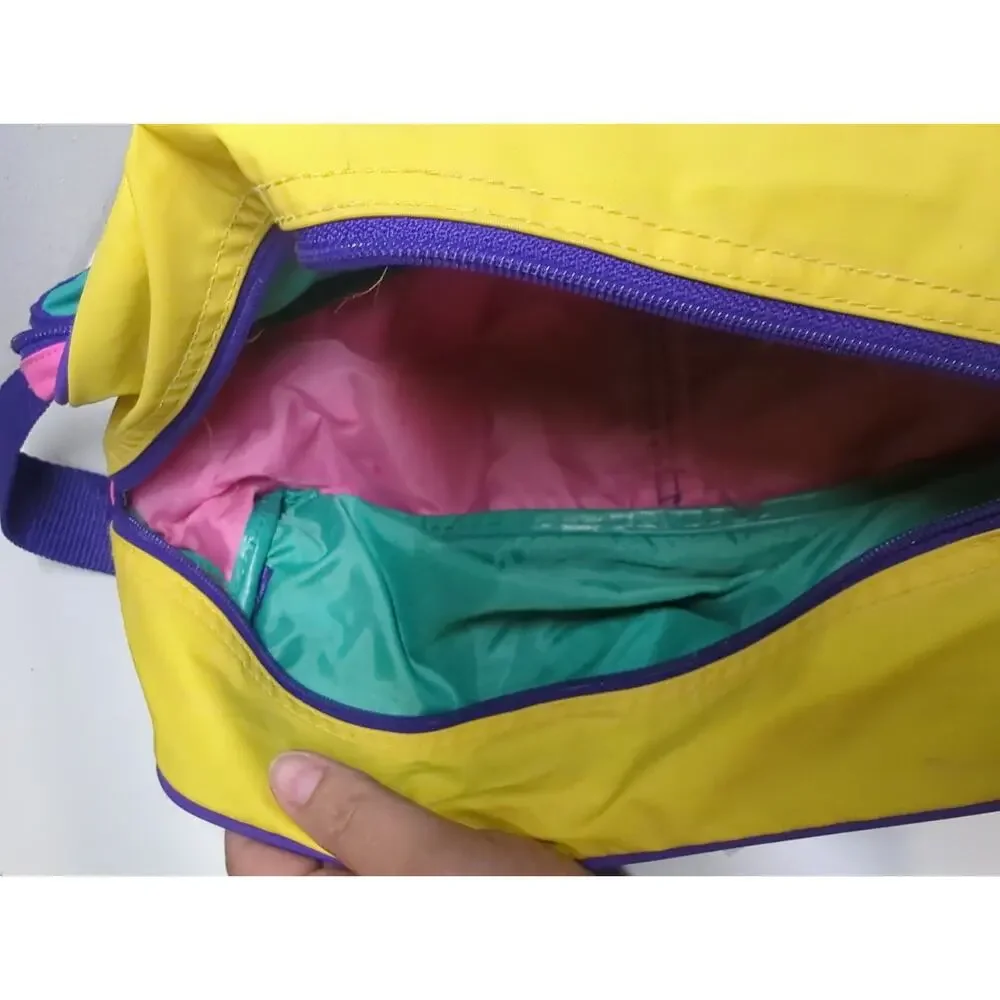 Vintage Retro Original Multi Color 80s 90s Shaving Traveling Bag Colorful Rare